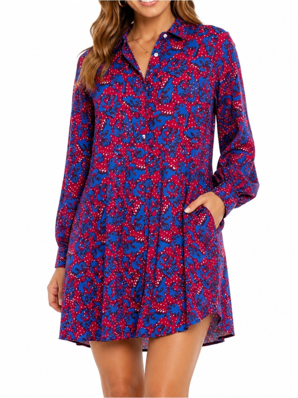 Rungolee 100% Silk Floral Dress Preppy Classic Work Wear Spring Womens M